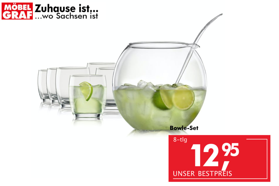 Bowle-Set (8-teilig) für 12,95 Euro.