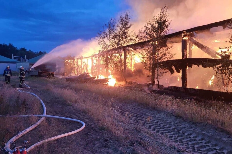 Großbrand in der Altmark: Seit den frühen Morgenstunden wird gelöscht