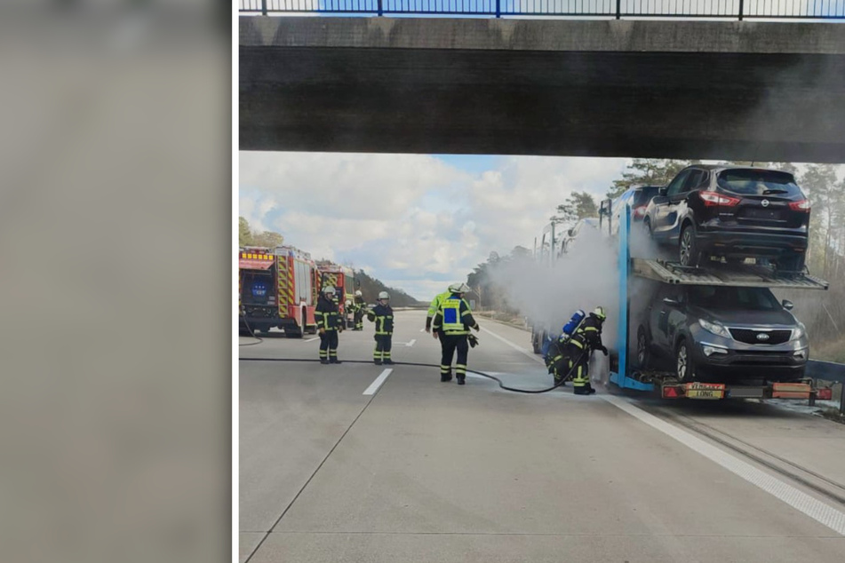 Unfall A2: Feuer auf der A2: Explosion setzt Lkw in Brand!