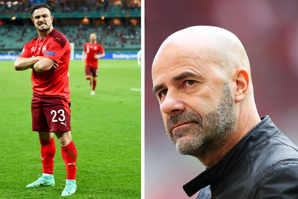 Jerome Boateng (32) trifft mit "Kraftwürfel" Xherdan Shaqiri (29, l.) und Trainer Peter Bosz (57) auch auf zwei alte Bekannte aus der Bundesliga.