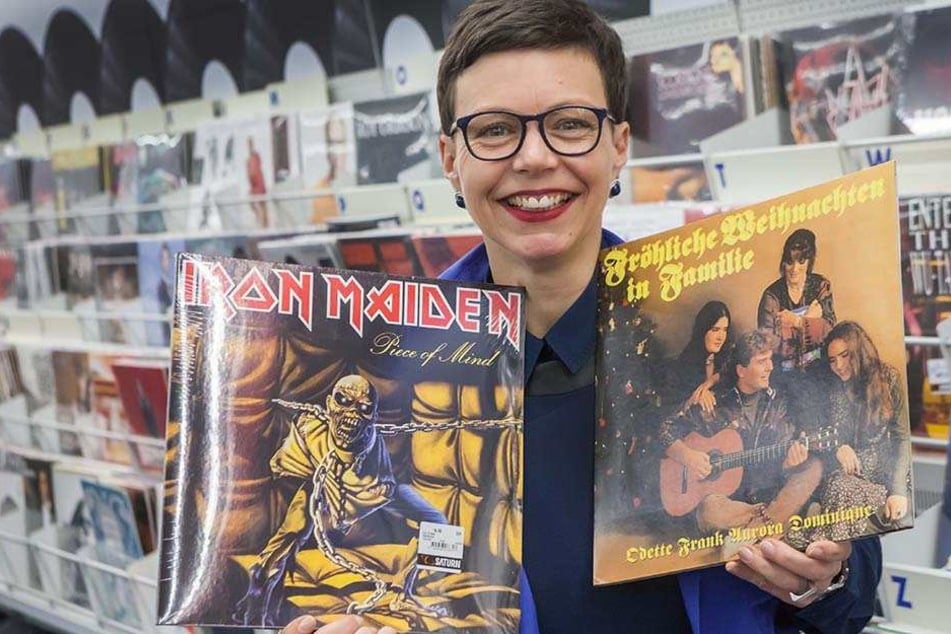 Ob Metal oder Weihnachtslieder mit Frank Schöbel: Mandy Straube (45) liebt Schallplatten.
