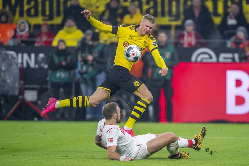 BVB-Joker Erling Haaland (19) traf nach seiner Einwechslung zweimal gegen den 1. FC Köln.