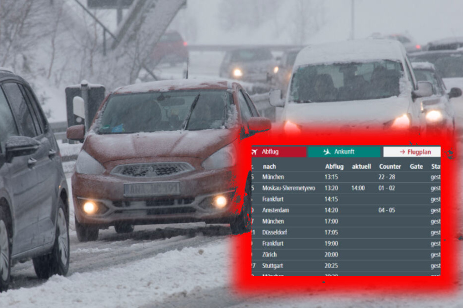 Heftiges Schneetreiben sorgt in weiten Teilen Sachsen für Verkehrschaos.
