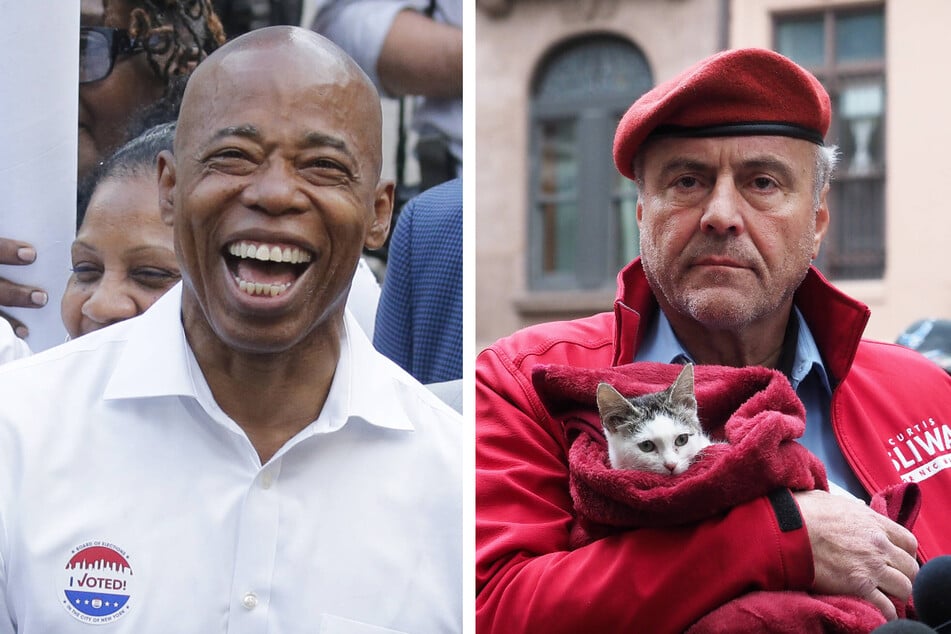 Democrat Eric Adams (l) is heavily favored to win the New York City mayor race against Republican Curtis Sliwa (r.).