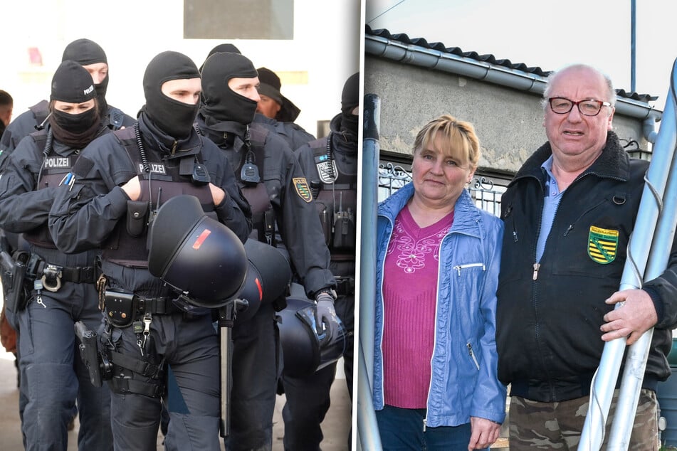 Er wollte nur Sympathie zur Ukraine zeigen, dann stürmen vermummte Polizisten seinen Garten