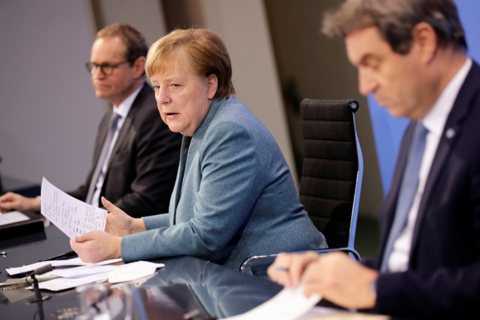 Bundeskanzlerin Angela Merkel (66, CDU, M) spricht auf einer Pressekonferenz. Wegen der stark steigenden Corona-Infektionszahlen setzt ein Beschlussentwurf aus dem Kanzleramt für die Bund-Länder-Runde an diesem Montag auf eine Verlängerung des Lockdowns bis zum 18. April.