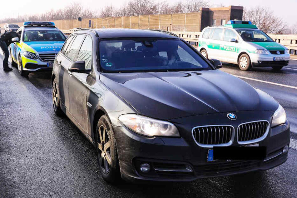 Dieser BMW 5er Touring war im Großraum Frankfurt am Main als gestohlen gemeldet worden.