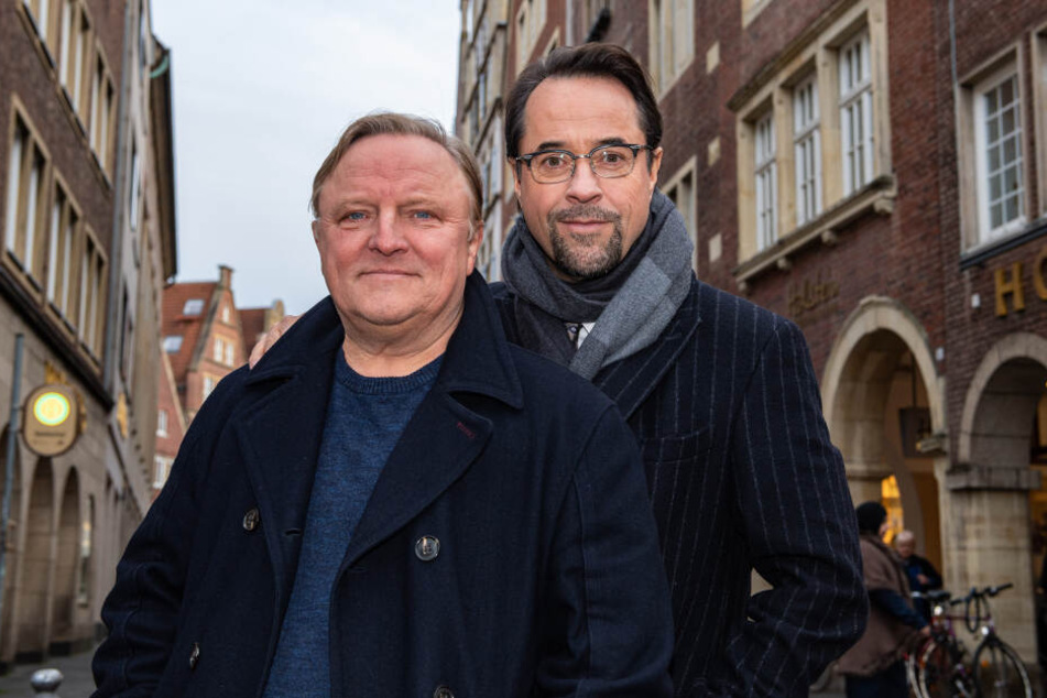Kommissar Thiel (Axel Prahl) und Prof. Boerne (Jan Josef Liefers) ermitteln beim "Tatort" in Münster.