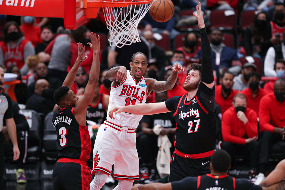 Chicago Bulls forward DeMar DeRozan scored 23 points in the win over the Portland Trail Blazers.