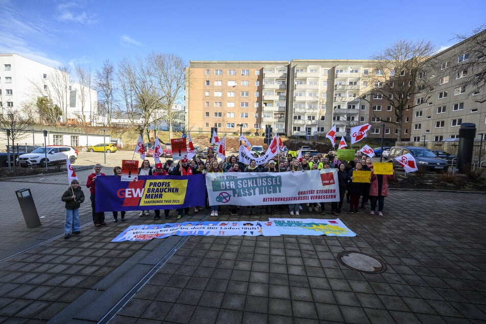 Am heutigen Donnerstag wurden Beschäftigte der städtischen Kitas in Chemnitz zu einem Warnstreik aufgerufen.