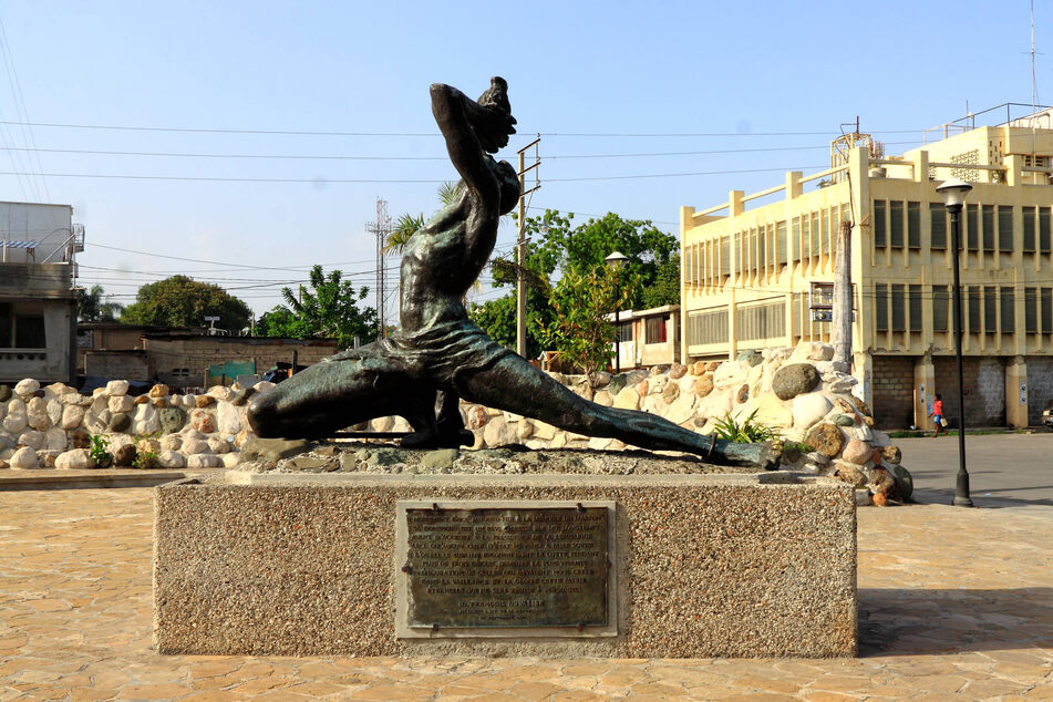 The Statue of the Unknown Maroon, a symbol of liberation, stands in the Haitian capital of Port-au-Prince.