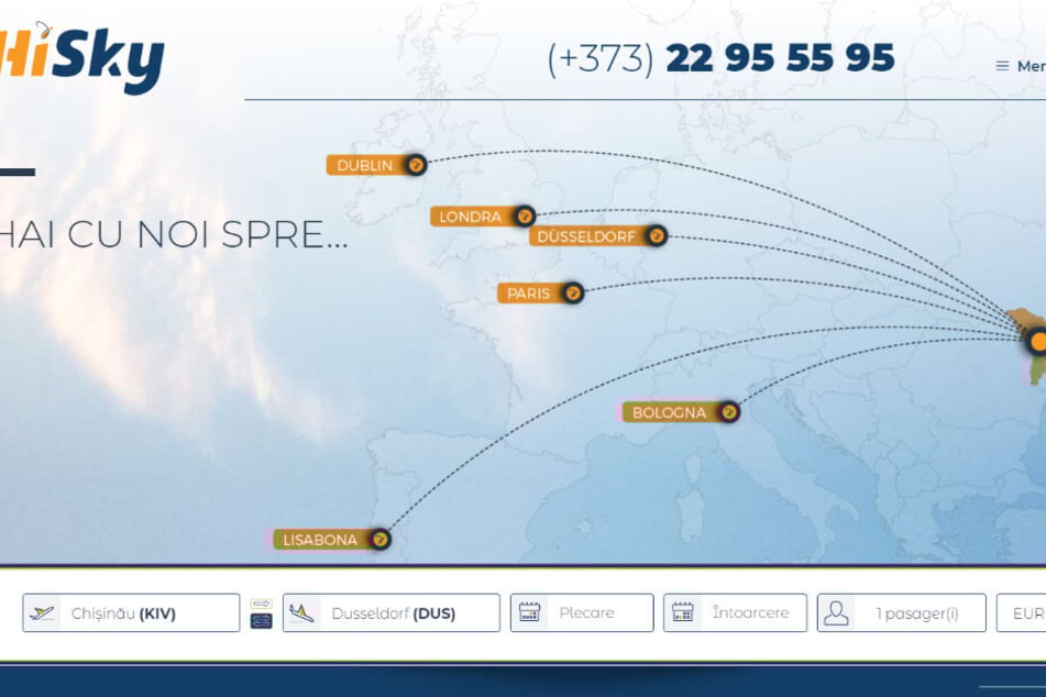 Auf den ersten Blick wirkt die Website der Airline professionell.
