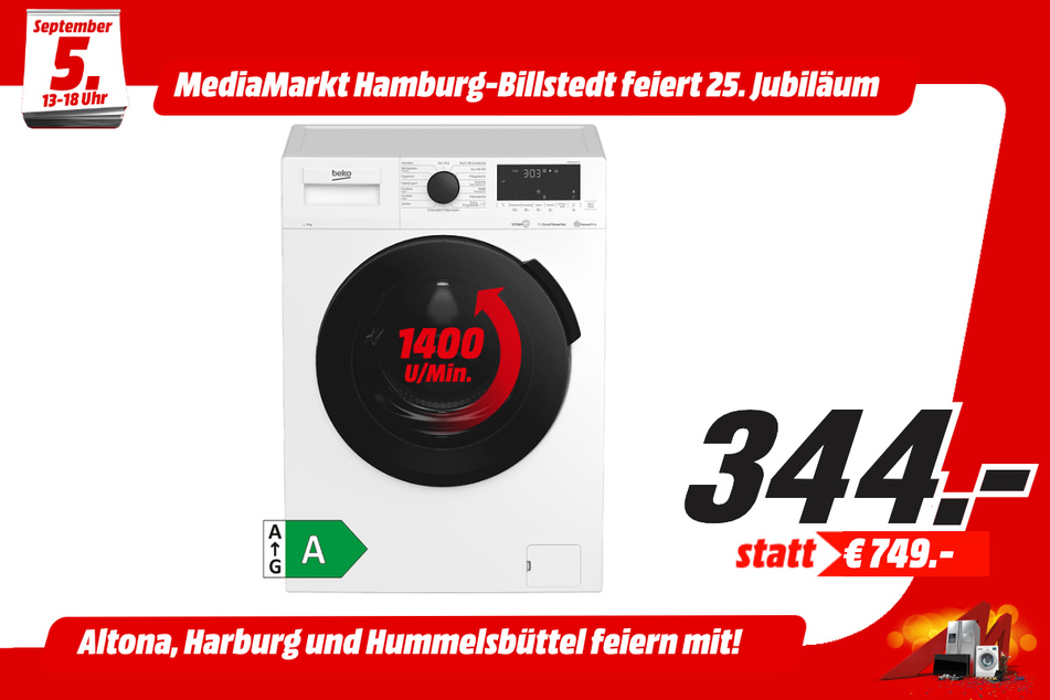 Unter den exklusiven Angeboten auch die starke Beko-Waschmaschine.