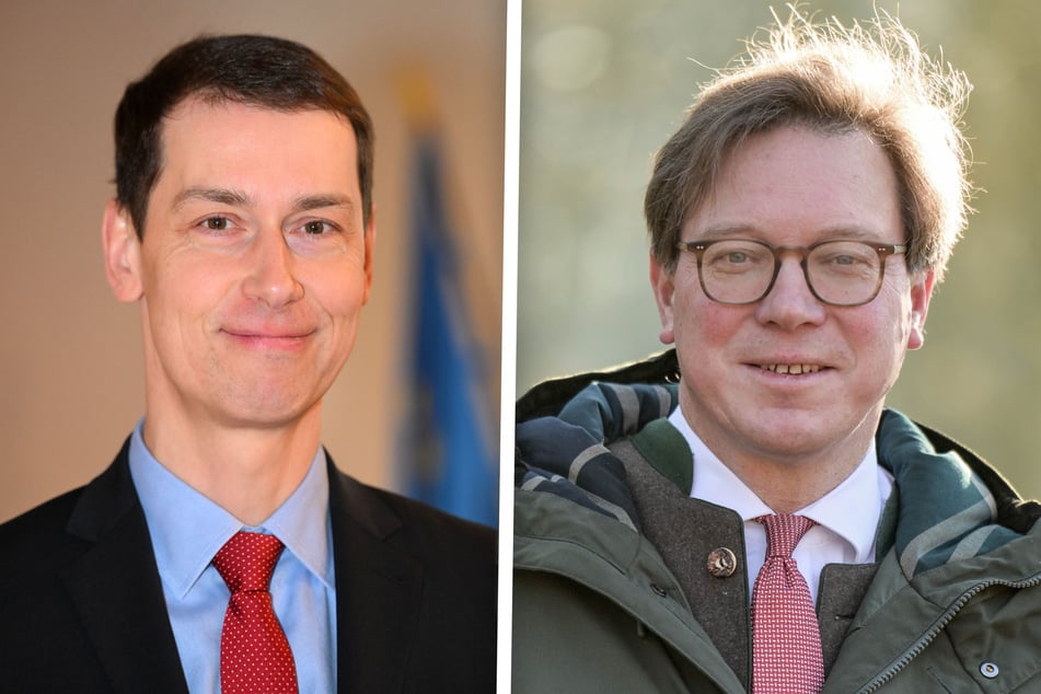 Laut Béla Bélafi (52, CDU, l.) müsse auch der Umweltschutz der Gewässer gewährleistet werden. Sachsen Umweltminister von Breitenbuch (54, CDU, r.) hat zum Weltwassertag auf die besonderen Herausforderungen für das Wassermanagement hingewiesen.