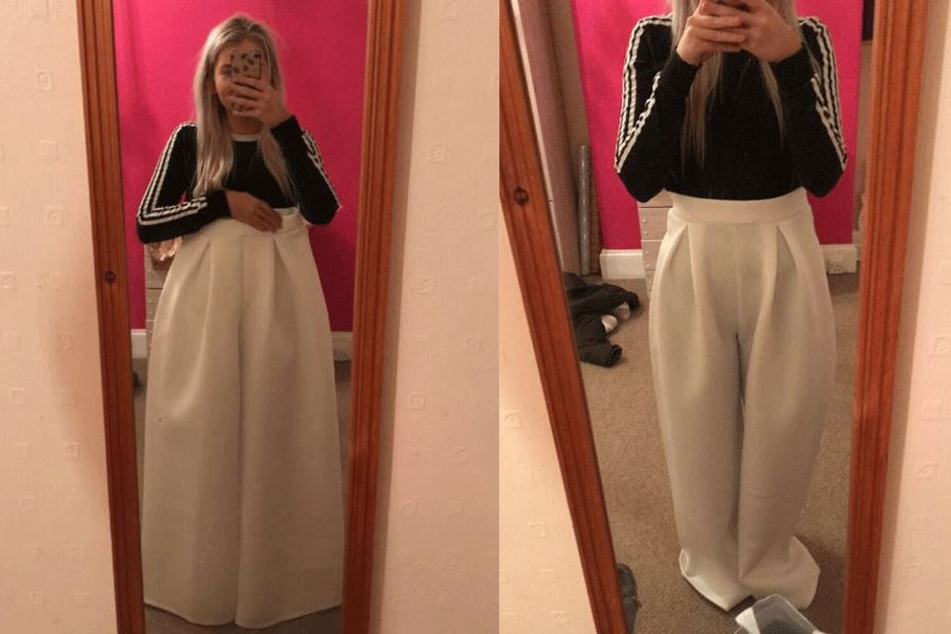 Die Hose fiel "geringfügig" groß aus...