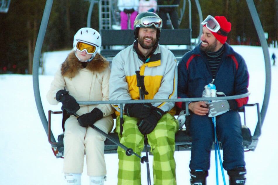 Von links: Marissa (Gayle Rankin) ist nicht gerade begeistert, dass sie und Kyle (Kyle Marvin) von Mike (Michael Angelo Covino) in den romantischen Ski-Urlaub begleitet werden.