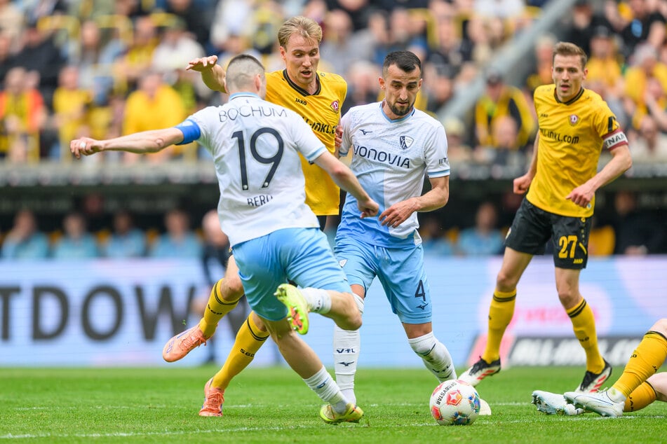 Intensive Partie zwischen Dynamo Dresden und dem VfL Bochum.