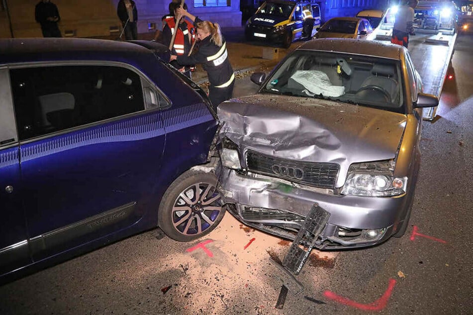 Der Audi konnte nicht mehr rechtzeitig ausweichen.