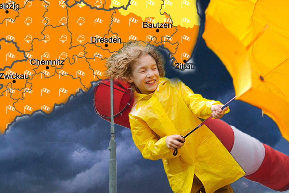 Der Deutsche Wetterdienst warnt vor Sturmböen in großen Teilen Sachsens. (Symbolbild)