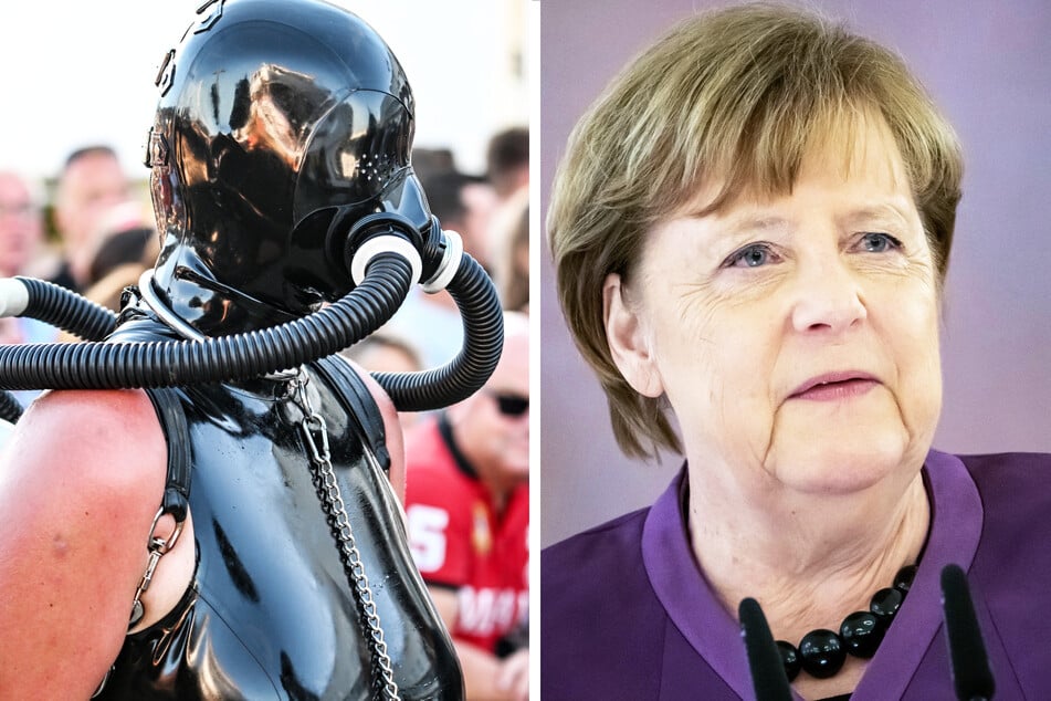 Merkel in Lack und Leder: Im legendären "KitKatClub" wird die Ex-Kanzlerin zur Fetisch-Lady
