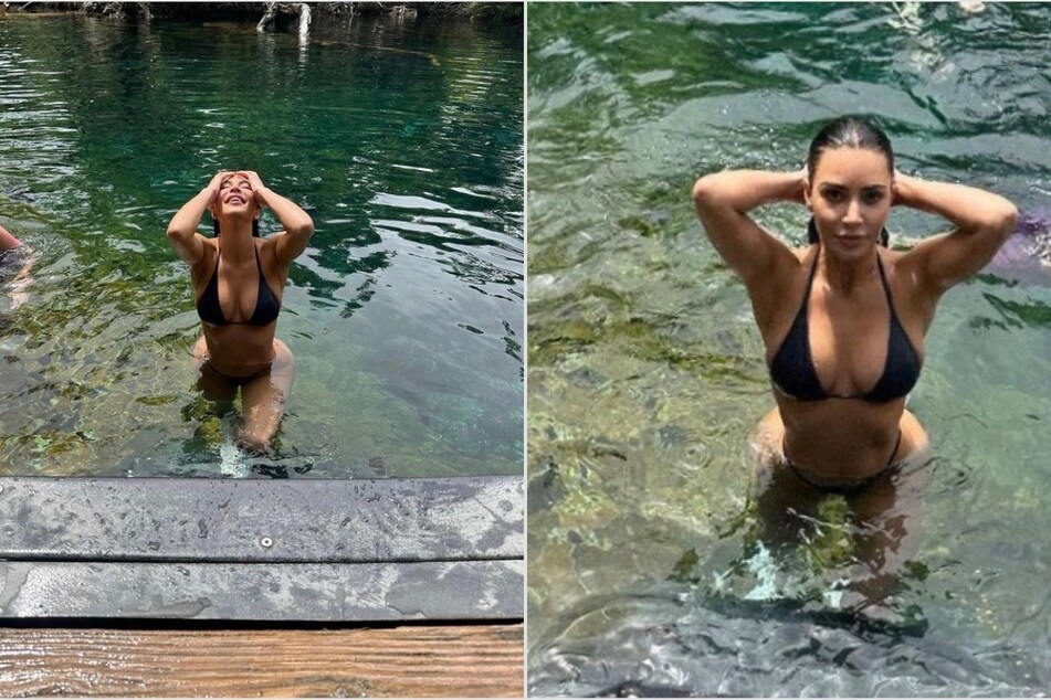 Kim Kardashian flaunted her fit frame in sexy new snaps from her Japan vacation.
