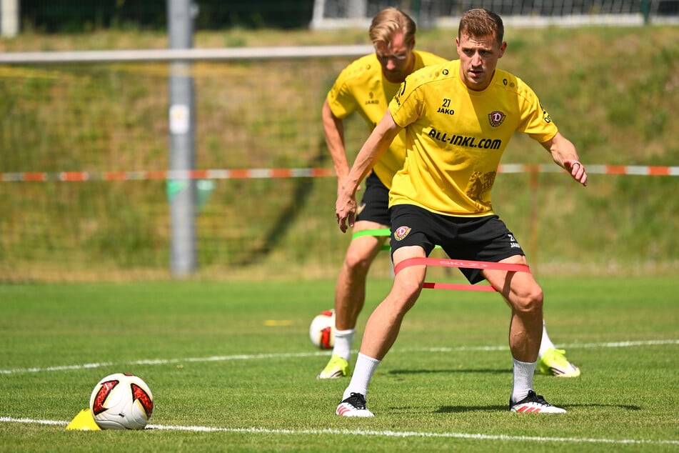 Niklas Hauptmann beim Trainingsauftakt am Donnerstag in Weinböhla. Am Samstag wird er 30.