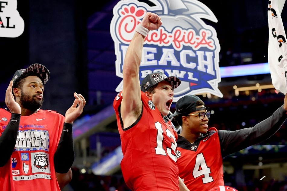 As the Peach Bowl champions, the Bulldogs will face Fiesta Bowl champions TCU for the National Championship title on January 9 at SoFi Stadium.