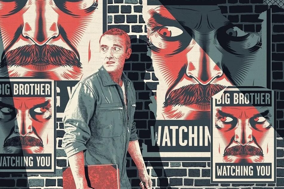"Unter Beobachtung": Ausschnitt des MHM-Plakats mit dem Motiv "1984 - George Orwell" von Guillaume Morellec.