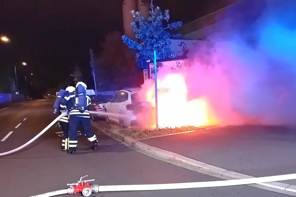 Die Feuerwehr konnte ein Übergreifen der Flammen auf weitere Autos verhindern.