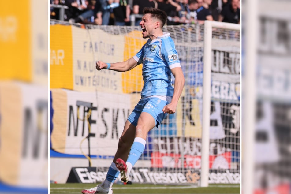 Tobias Stockinger schoss sein erstes Tor für die Himmelblauen - 3:1.