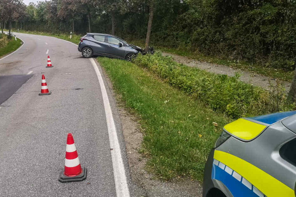 Die Polizei sicherte die Unfallstelle ab.