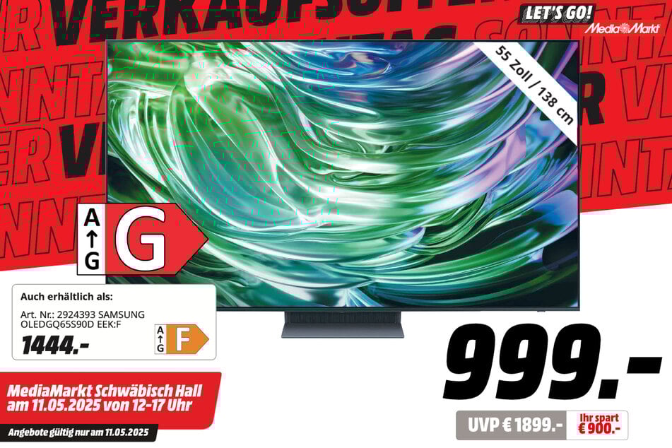 55-Zoll Samsung-Fernseher für 999 statt 1.899 Euro.