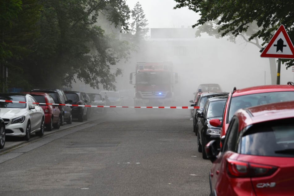 Der Bereich um die Lagerhalle wurde abgesperrt.