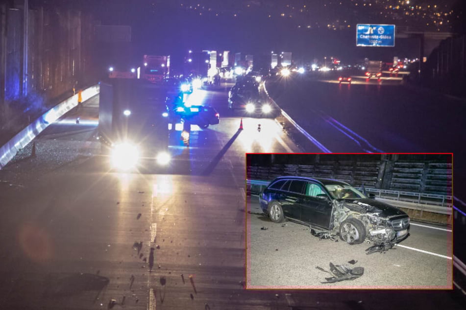 A4 gesperrt! Heftiger Crash bei Chemnitz