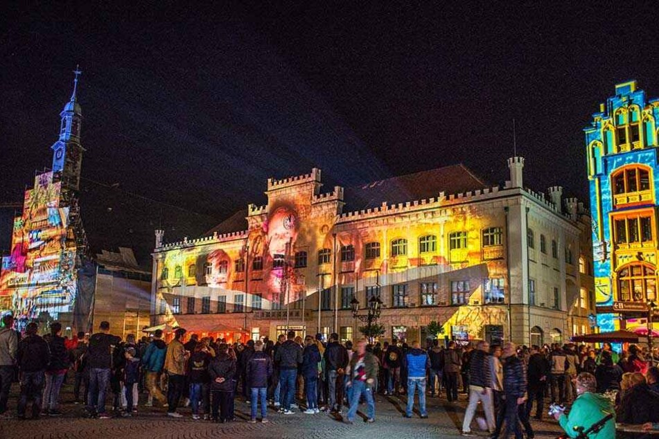 Einmaliges Highlight: Das "Festival of Lights" hat mit seinen 20 Lichtinstallationen ganz Zwickau verzaubert.