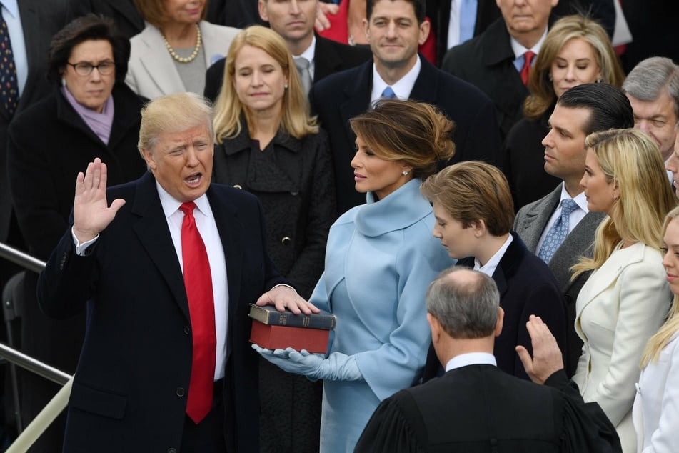 Donald Trump being sworn in as president of the United States in January 2017 (archive photo).