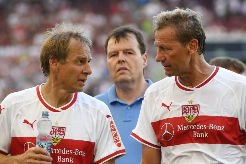 Zwei VfB-Legenden: Jürgen Klinsmann (l.) und Guido Buchwald (r.).