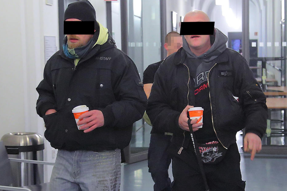 Michael B. (39,v.l.) und Kay H. (36) sind drei Jahre nach der Tat noch auf freiem Fuß.
