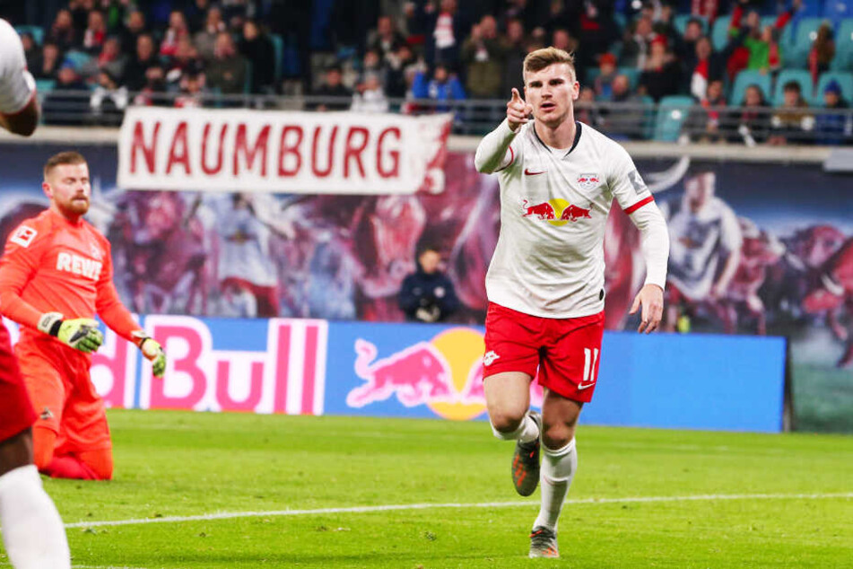 RB-Stürmer Timo Werner erzielte das 1:0 für Leipzig.