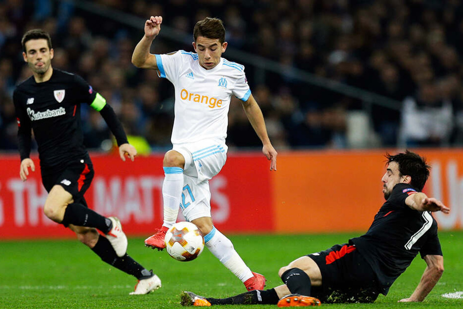 Olympique-Marseille-Mittelfeldspieler Maxime Lopez (M.) soll vom BVB beobachtet worden sein.