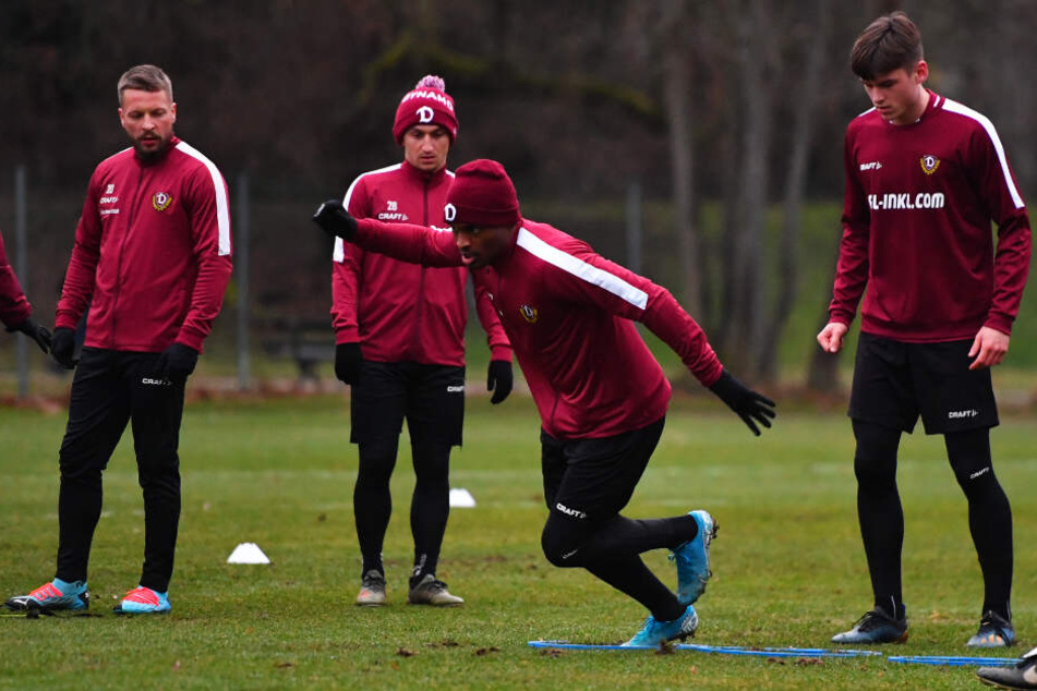 Joy-Lance Mickels durfte gestern erstmals bei Dynamo mittrainieren und wird morgen in Zwickau sein Können zeigen dürfen.
