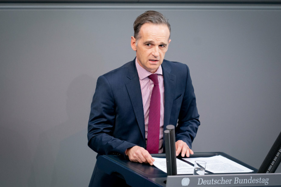 Heiko Maas (54, SPD), Außenminister, spricht während der 177. Sitzung des Bundestags zu den Abgeordneten.