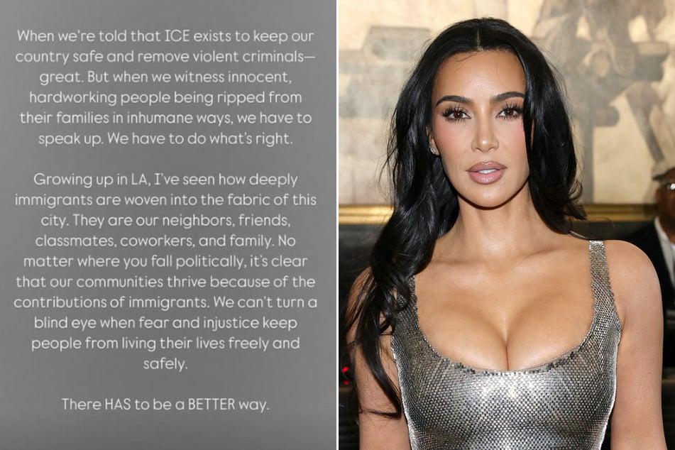 Kim Kardashian has spoken out against the Trump administration's aggressive immigration raids in her native Los Angeles as protests against ICE continue.