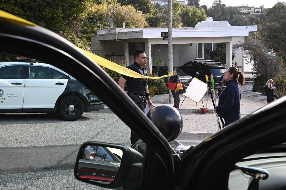 Investigations are underway at the scene of the crime in Beverly Crest neighborhood.