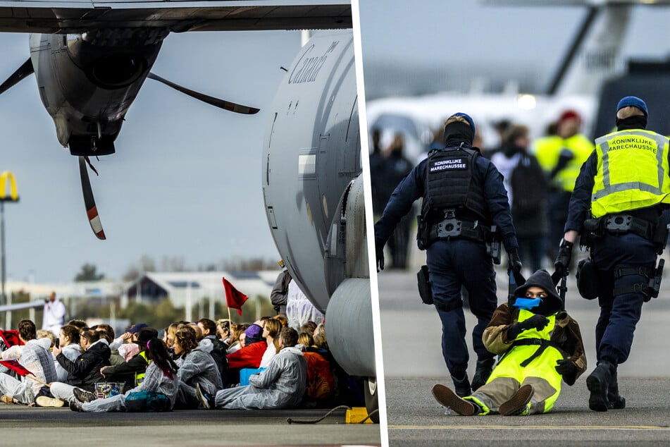 Klima-Aktivisten ketten sich an Flugzeuge fest: Mehr als 100 Festnahmen