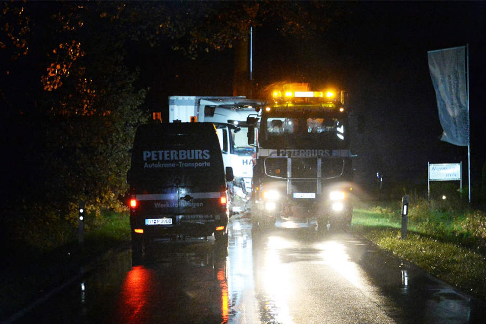 Nachdem der Lkw frei war, konnte er seine Fahrt fortsetzen.