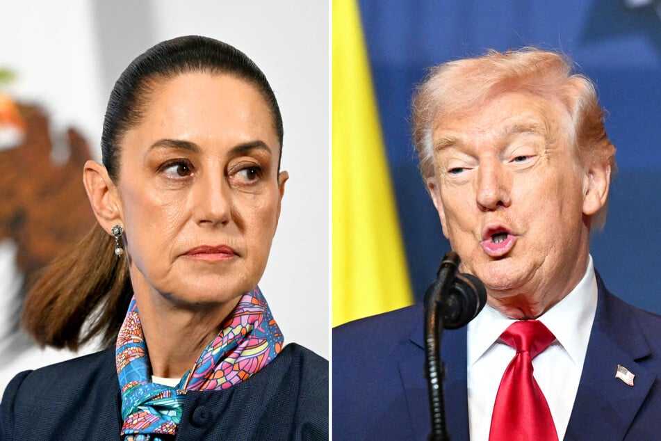 During a recent speech, President Donald Trump (r) praised Mexican President Claudia Sheinbaum's looks (l), but quickly criticized her leadership.