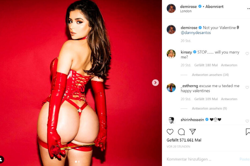 Solch erotische Bilder postet Demi Rose regelmäßig bei Instagram.