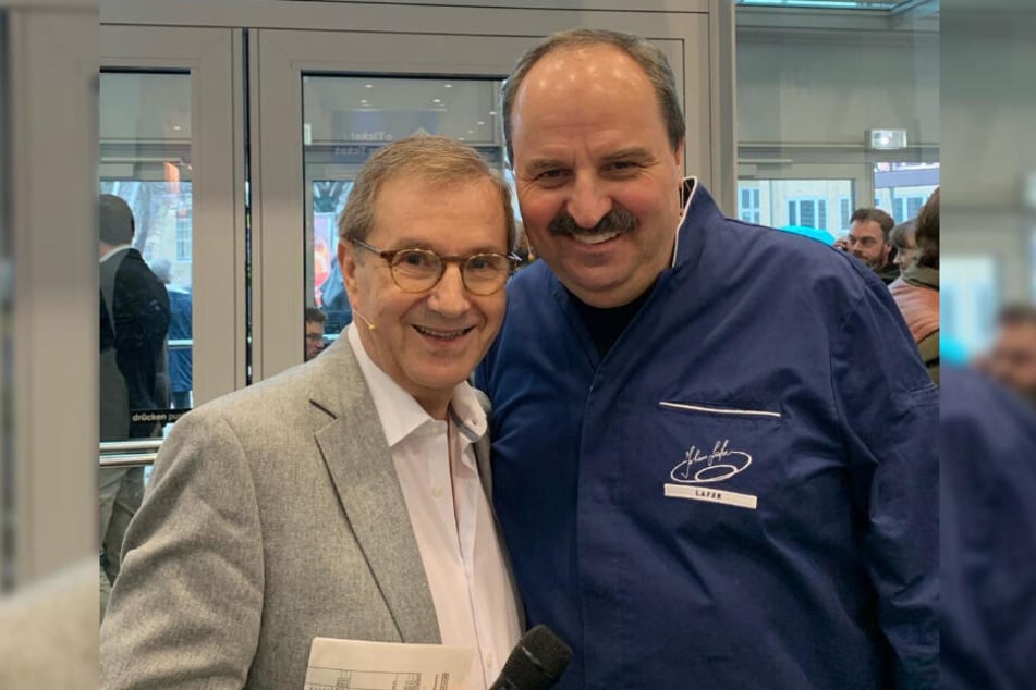 Jan Hofer zeigte sich zusammen mit Starkoch Johann Lafer.