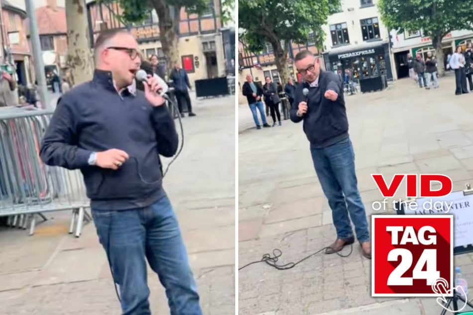 A street performer started singing a Les Misérables classic and the crowd turned his solo into a full-blown musical number!